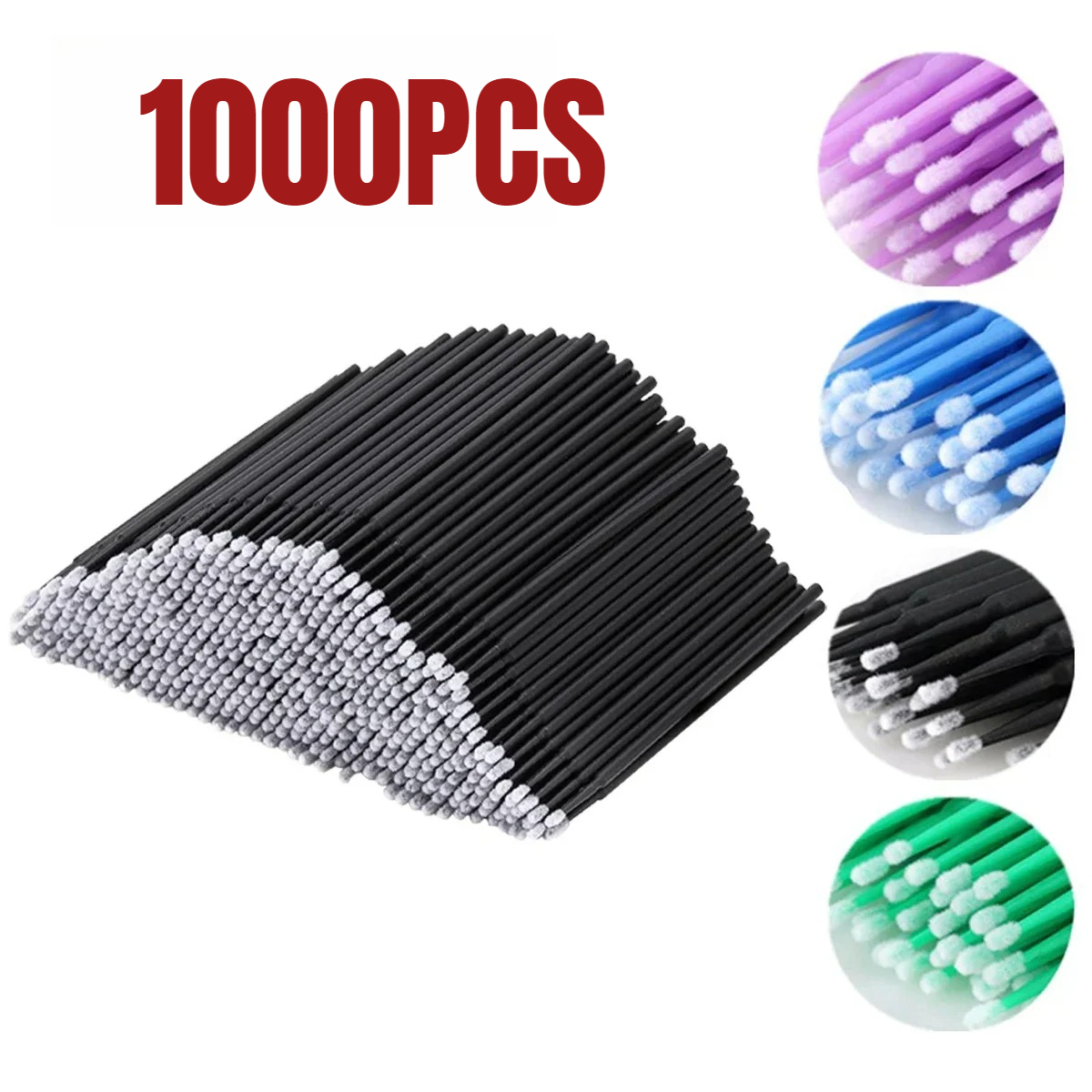 Beauty Makeup Brands - 1000/500PCS Eyelash Cleaning Brush Highly Colorful