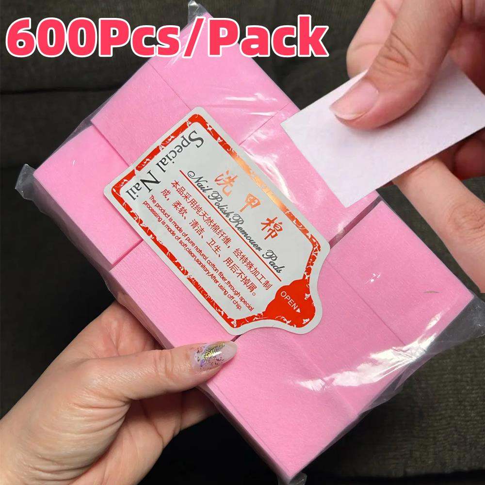 Beauty And Makeup - 600Pcs/Pack Lint-Free Cotton Pads Nail Polish