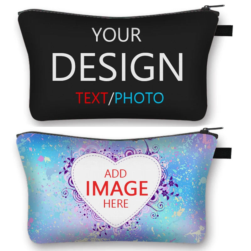Beauty Makeup Images - Custom Photo Logo Cosmetic Case Personalized