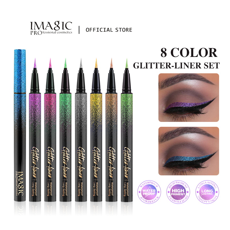 Beauty Makeup Images - IMAGIC 8 Color Glitter Eyeliner Set