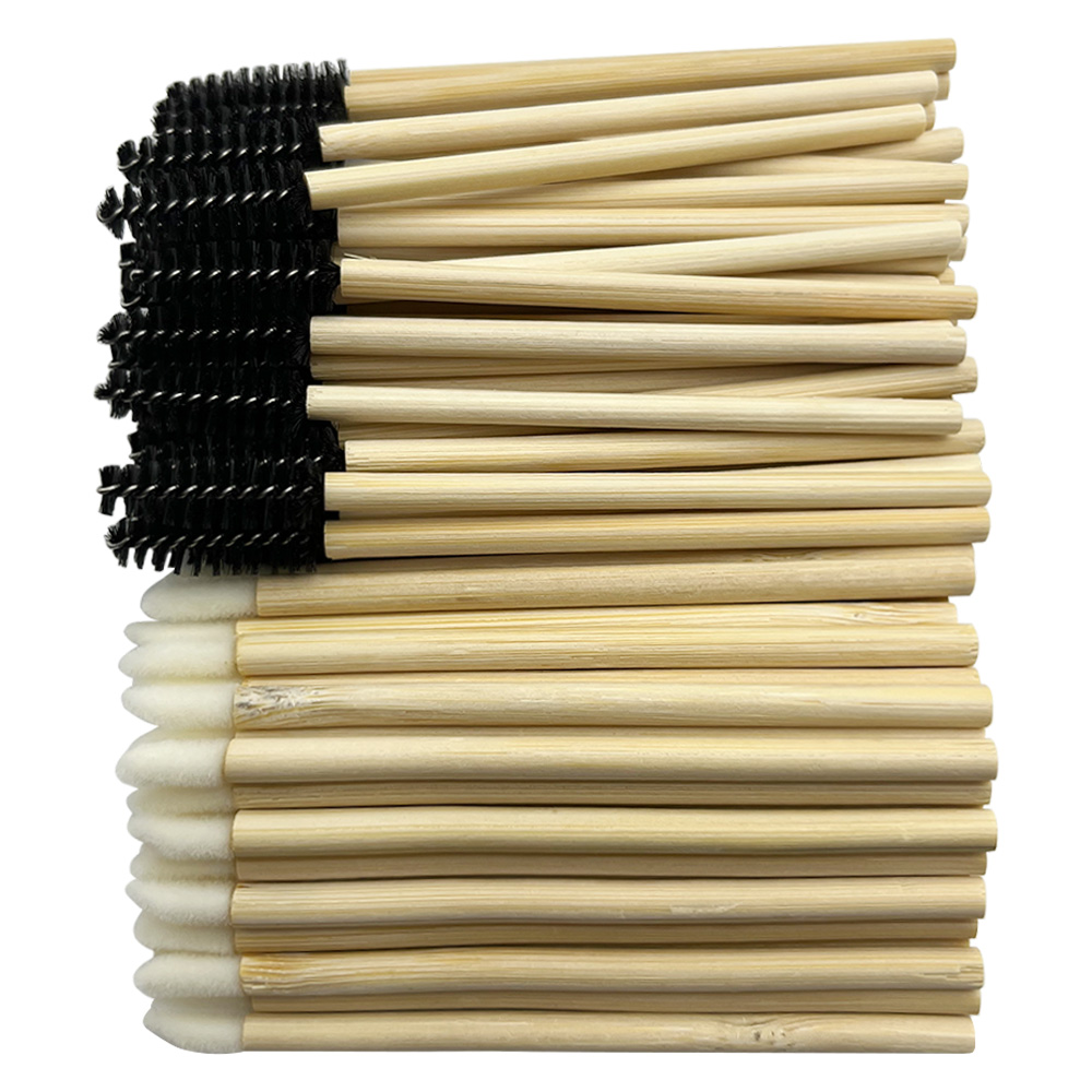 Beauty Makeup Quotes - 50/100pcs Lip Brushes Kits Bamboo Handle