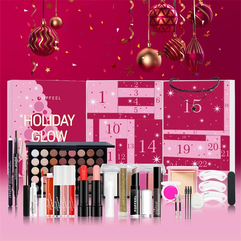 Beauty Halloween Makeup - Christmas Countdown Makeup Set Lipstick Eye