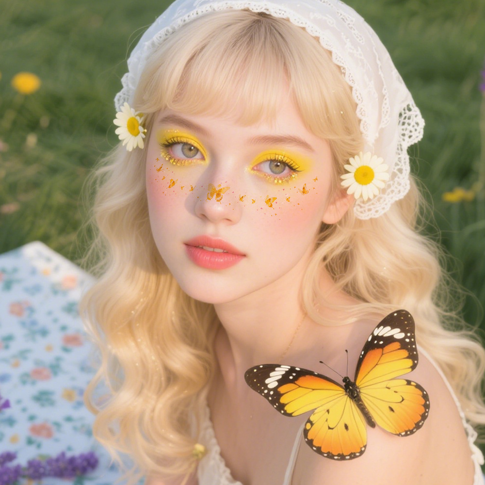 6PCS Cute Butterfly Tattoo Sti - Beauty Makeup Quotes 评论和价格