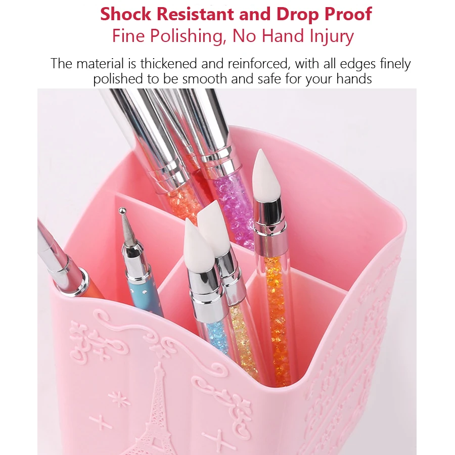 4-Compartment Nail Art Brush H - Beauty Makeup Brands 评论和价格