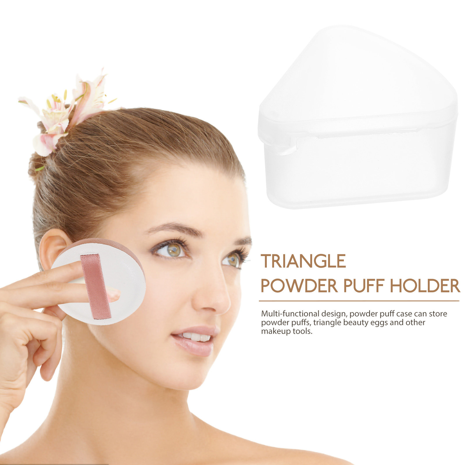 6Pcs Triangle Powder Puff Case - Beauty Makeup Organizer 评论和价格