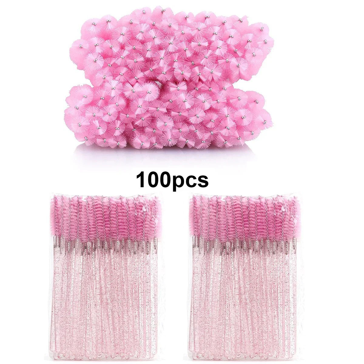 100pcs Disposable Eyelash Brus - Beauty Makeup Brands 评论和价格