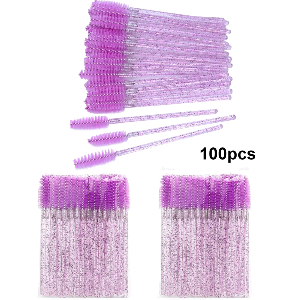 100pcs Disposable Eyelash Brus - Beauty Makeup Brands 评论和价格