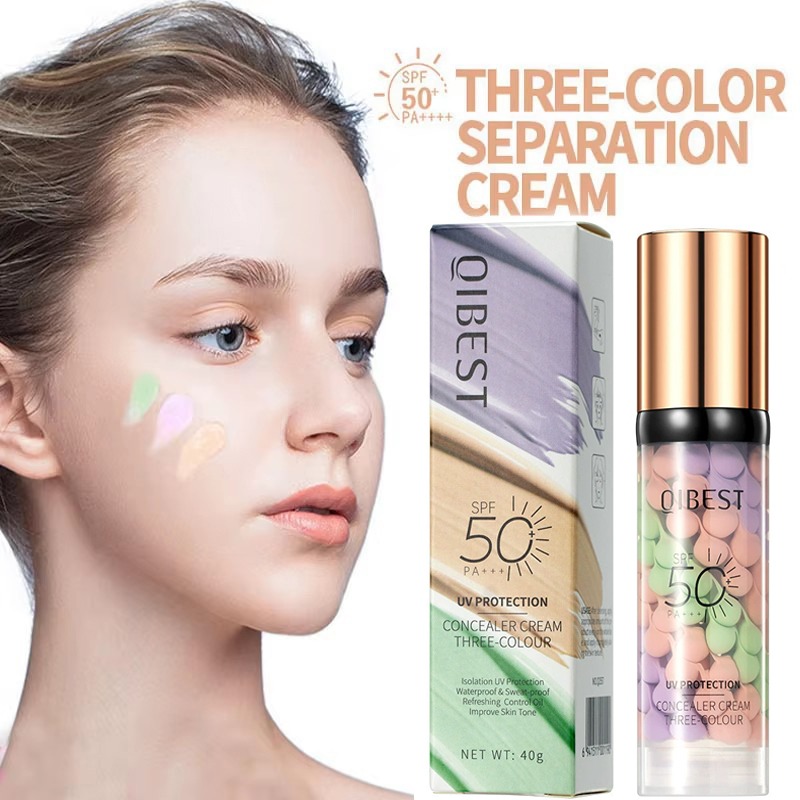 Face Makeup Primer Tri-color C - Beauty Makeup Foundation 评论和价格