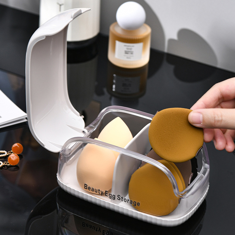 Makeup Sponge Storage Box with - Beauty Makeup Organizer 评论和价格