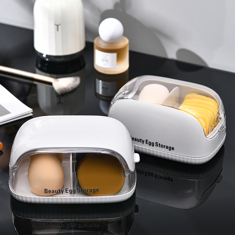 Makeup Sponge Storage Box with - Beauty Makeup Organizer 评论和价格