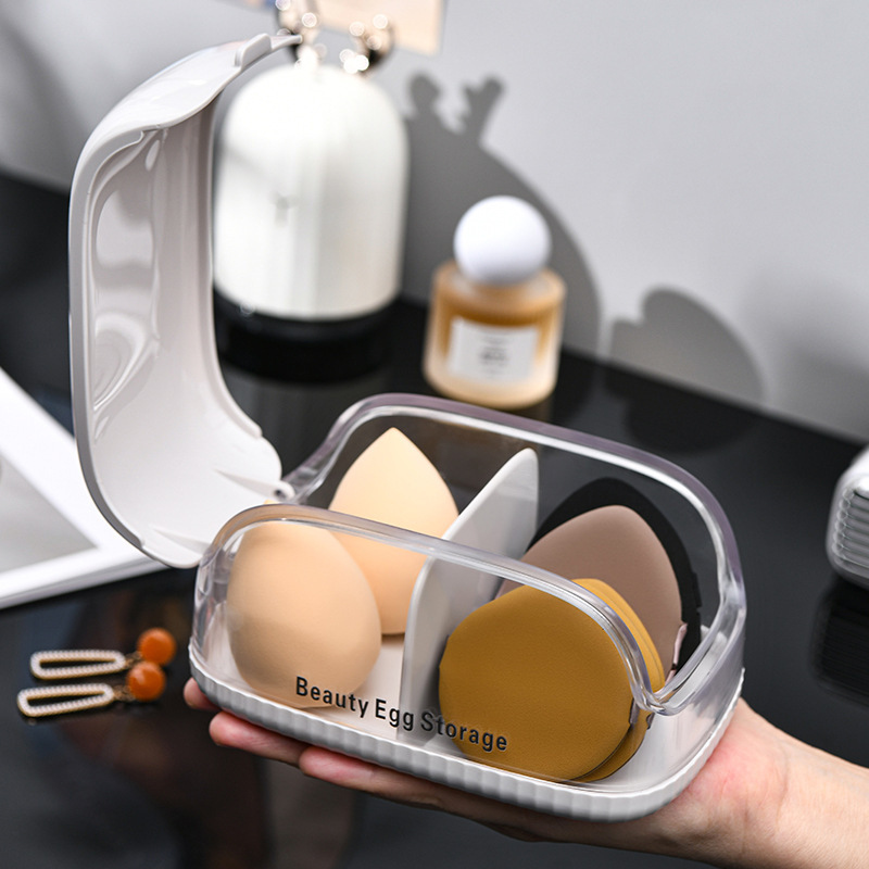 Makeup Sponge Storage Box with - Beauty Makeup Organizer 评论和价格
