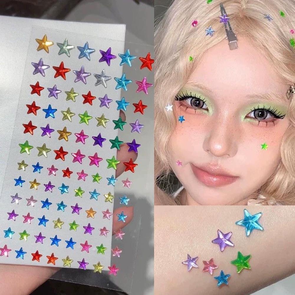 Self-Adhesive Face Rhinestones - Beauty Makeup Quotes 评论和价格