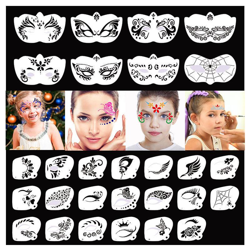 ▶8/20PCS Face Paint Stencils P - Beauty Makeup Pictures 评论和价格