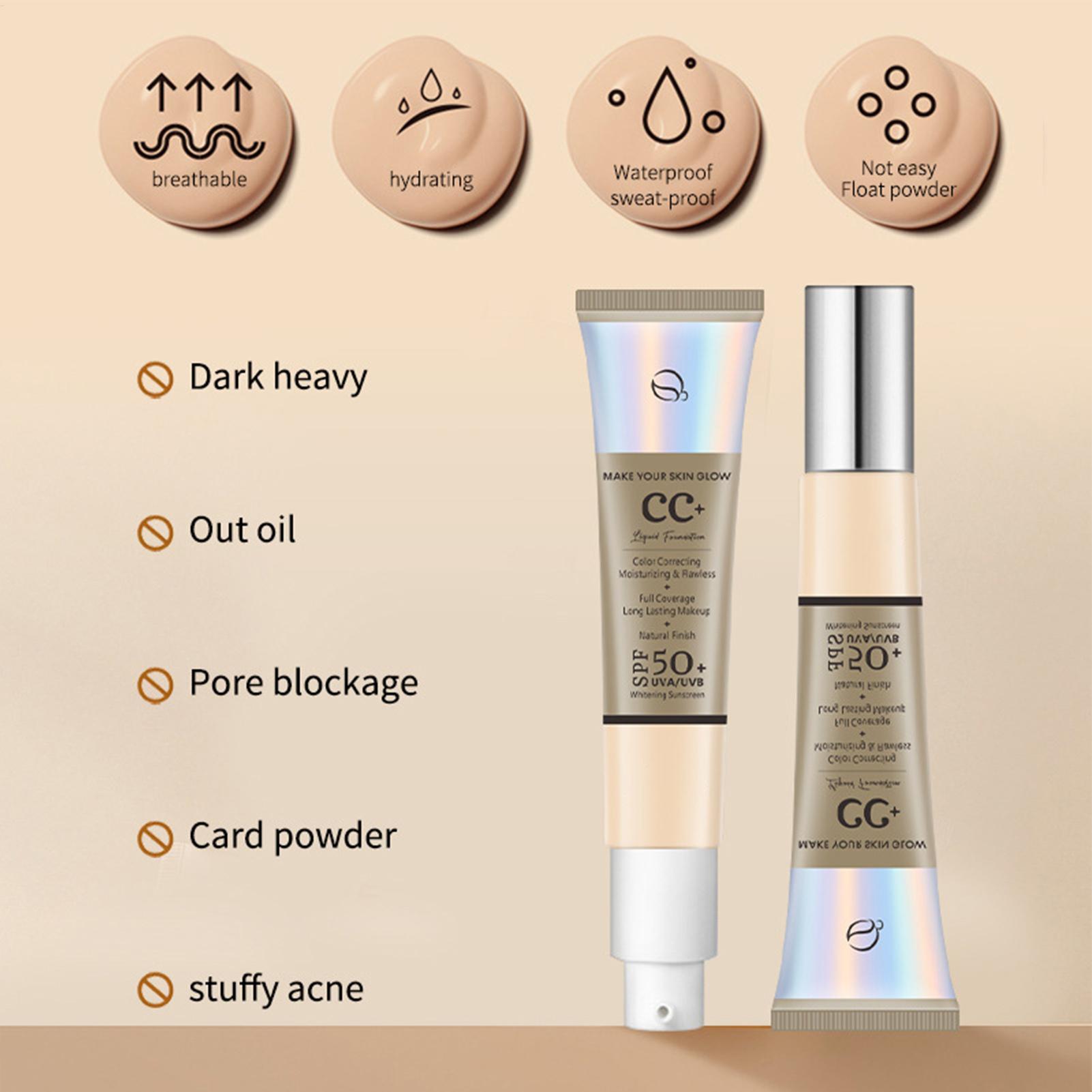 CC Cream Foundation SPF 50 Sun - Beauty Makeup Foundation 评论和价格