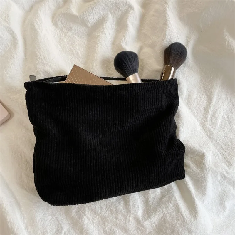 Corduroy Travel Cosmetic Bag P - Beauty Makeup Women 评论和价格